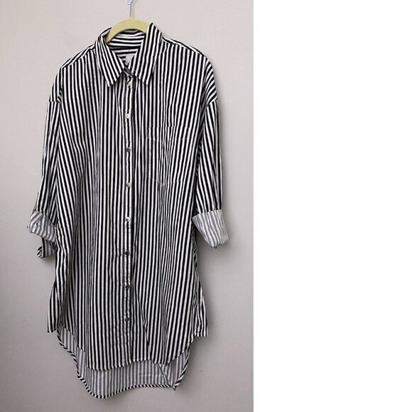 Anthropologie The Bennet Buttondown Shirt by Maeve M black new Adaptive - Picture 1 of 4